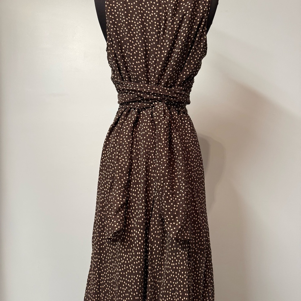 Adrianna Papell Brown and White Midi Dress - Picture 6 of 12